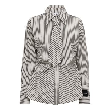 Haute L' Amitié - Gemma Tie Stripe Shirt - Beige